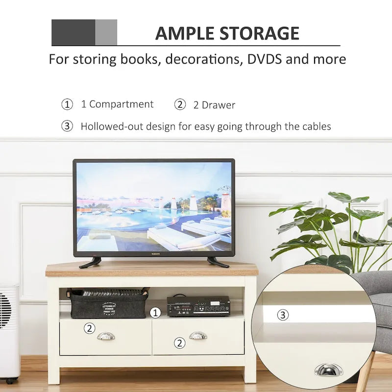 Mueble de TV de 37.5" con cajones y almacenamiento para televisores de 50"