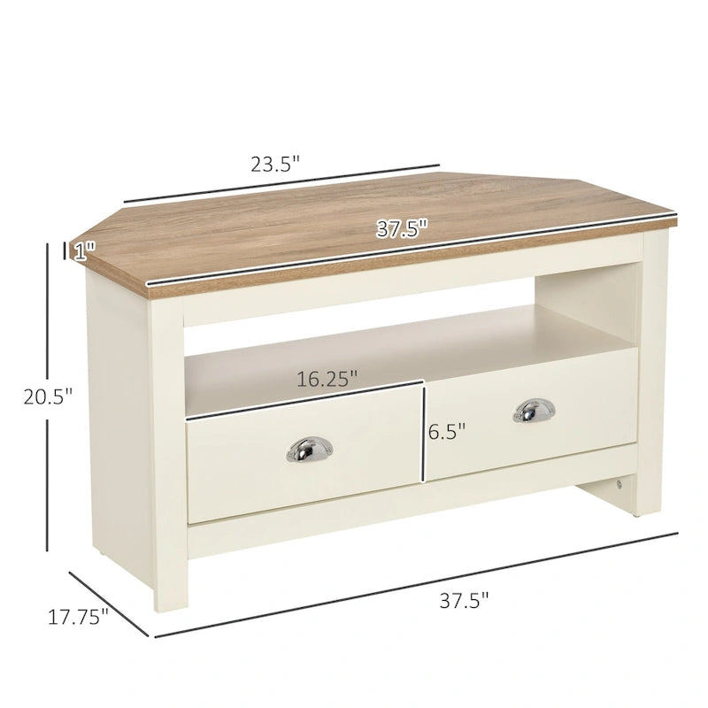 Mueble de TV de 37.5" con cajones y almacenamiento para televisores de 50"