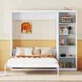 Cama Murphy de pared de tamaño completo con estantes