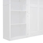 Cama Murphy de pared de tamaño completo con estantes