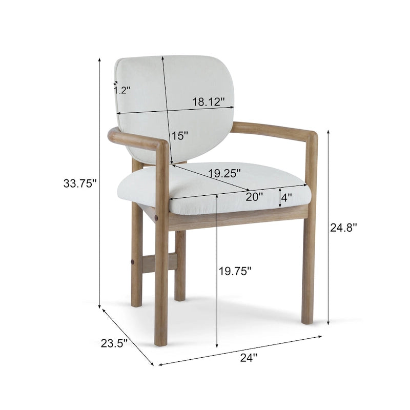Sillas de comedor con brazos Harper