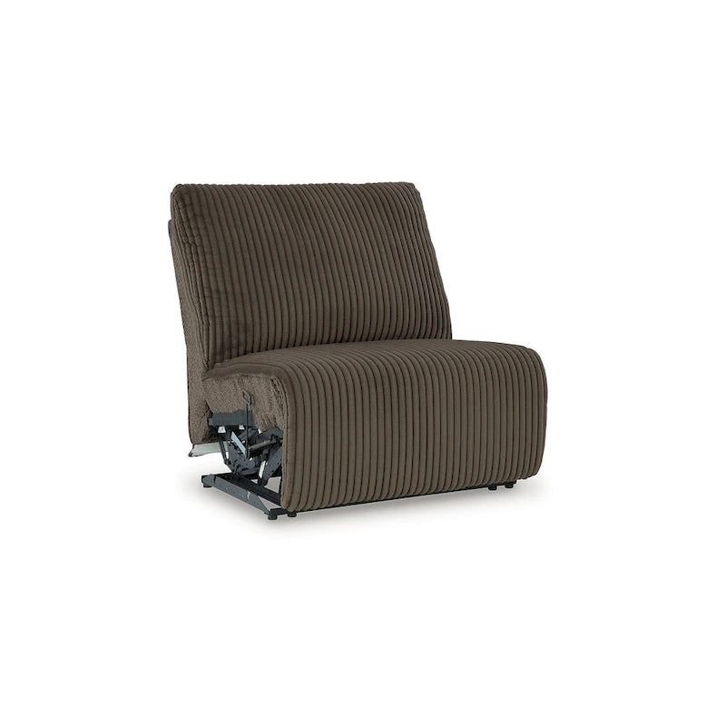 Sofá Seccional Reclinable de 6 Piezas con Chaise, Café, de Lujo