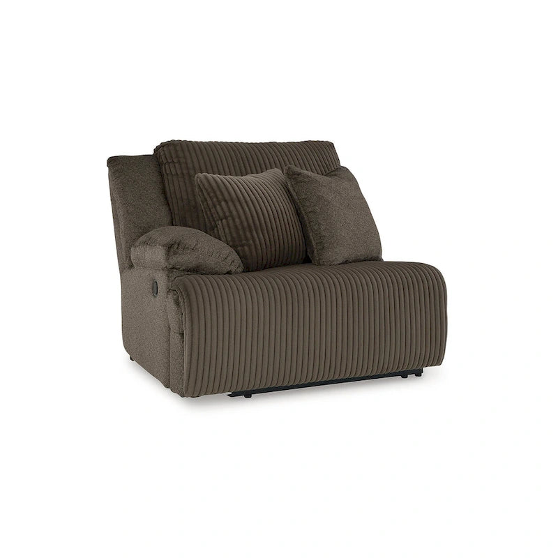 Sofá Seccional Reclinable de 6 Piezas con Chaise, Café, de Lujo