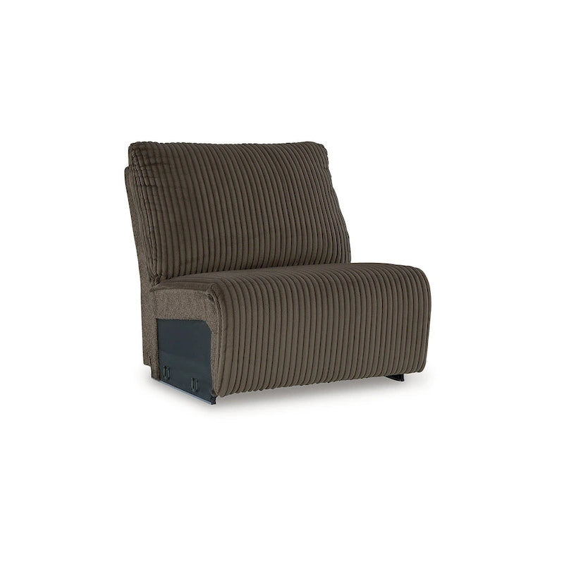 Sofá Seccional Reclinable de 6 Piezas con Chaise, Café, de Lujo