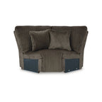 Sofá Seccional Reclinable de 6 Piezas con Chaise, Café, de Lujo
