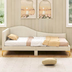 Cama Nido Tapizada Twin/Full con Remaches y Plataforma