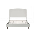 Cama King con respaldo alto tapizada de estilo minimalista para un sueño reparador y un dormitorio elegante