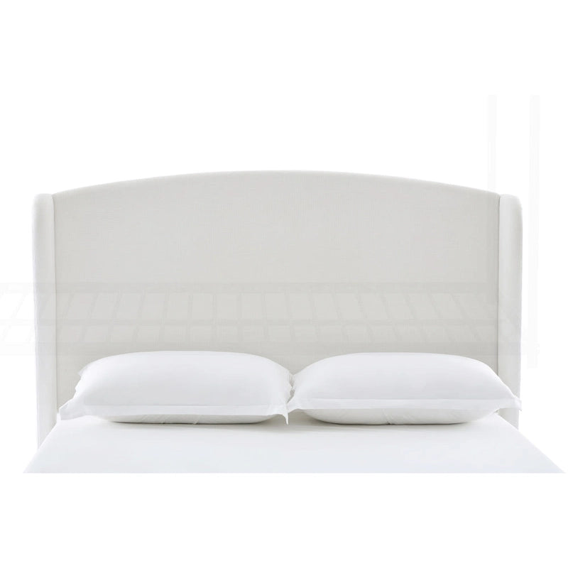 Cama King con respaldo alto tapizada de estilo minimalista para un sueño reparador y un dormitorio elegante