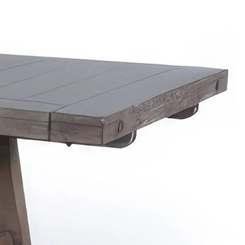 Mesa de comedor extensible de caoba marrón claro