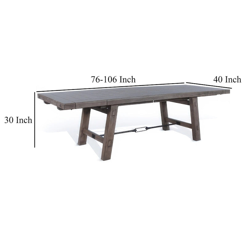 Mesa de comedor extensible de caoba marrón claro