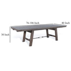 Mesa de comedor extensible de caoba marrón claro