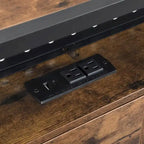 Cama de Plataforma King Size de Metal con Cabecero de Madera, Cajones y Luces LED