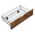 Cama de Plataforma King Size de Metal con Cabecero de Madera, Cajones y Luces LED