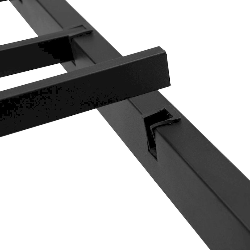 Cama de Plataforma King Size de Metal con Cabecero de Madera, Cajones y Luces LED