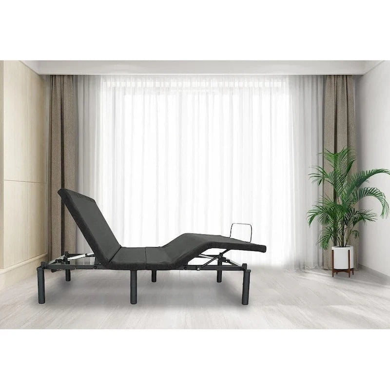 Base de cama eléctrica ajustable tamaño Queen negra antigua con control remoto