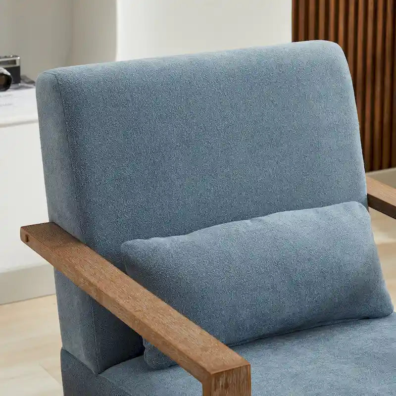 30.31 Sillón giratorio decorativo tapizado de mezcla de lino