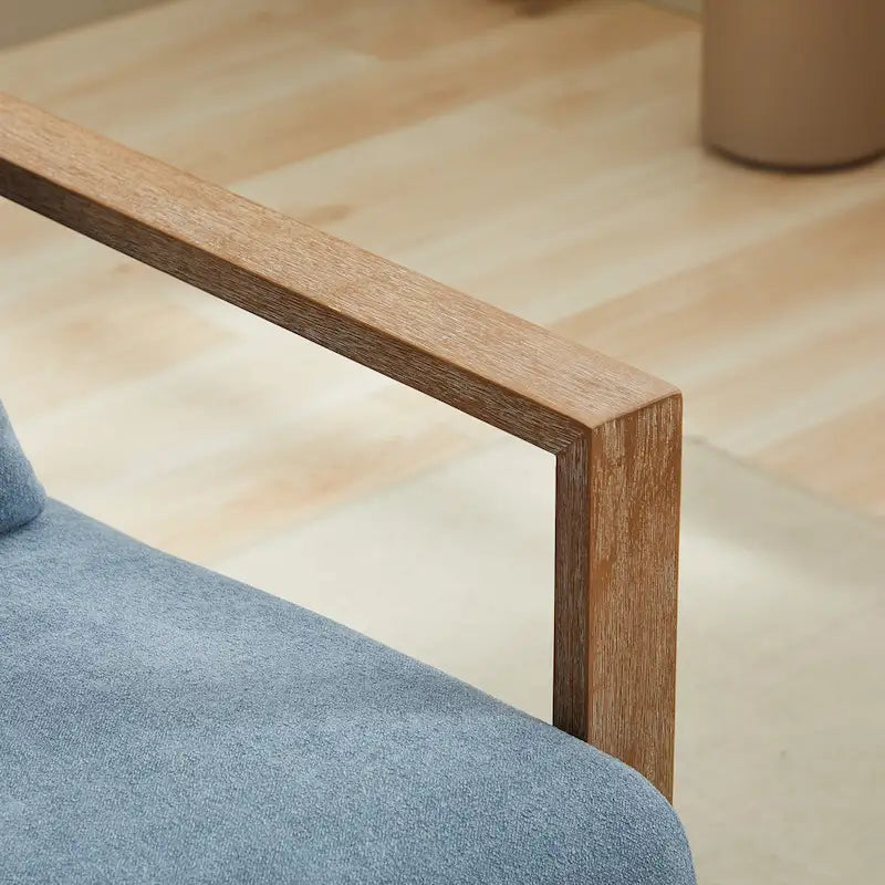 30.31 Sillón giratorio decorativo tapizado de mezcla de lino