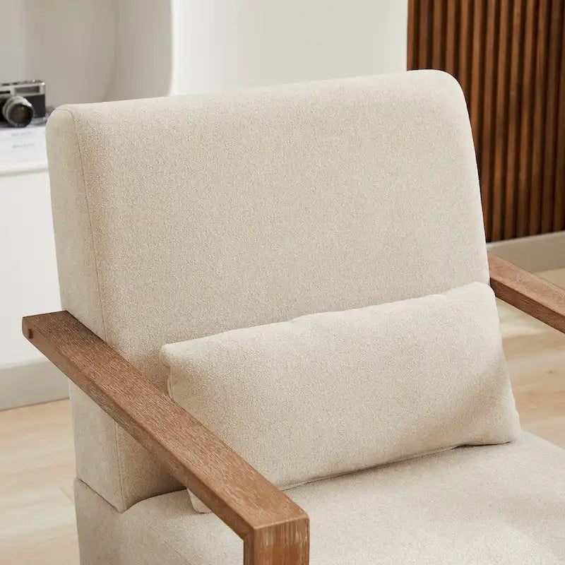 30.31 Sillón giratorio decorativo tapizado de mezcla de lino