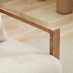 30.31 Sillón giratorio decorativo tapizado de mezcla de lino