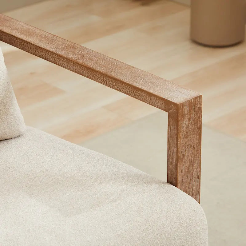 30.31 Sillón giratorio decorativo tapizado de mezcla de lino