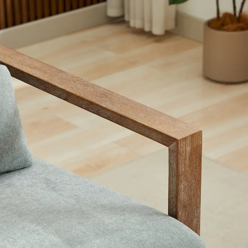 30.31 Sillón giratorio decorativo tapizado de mezcla de lino