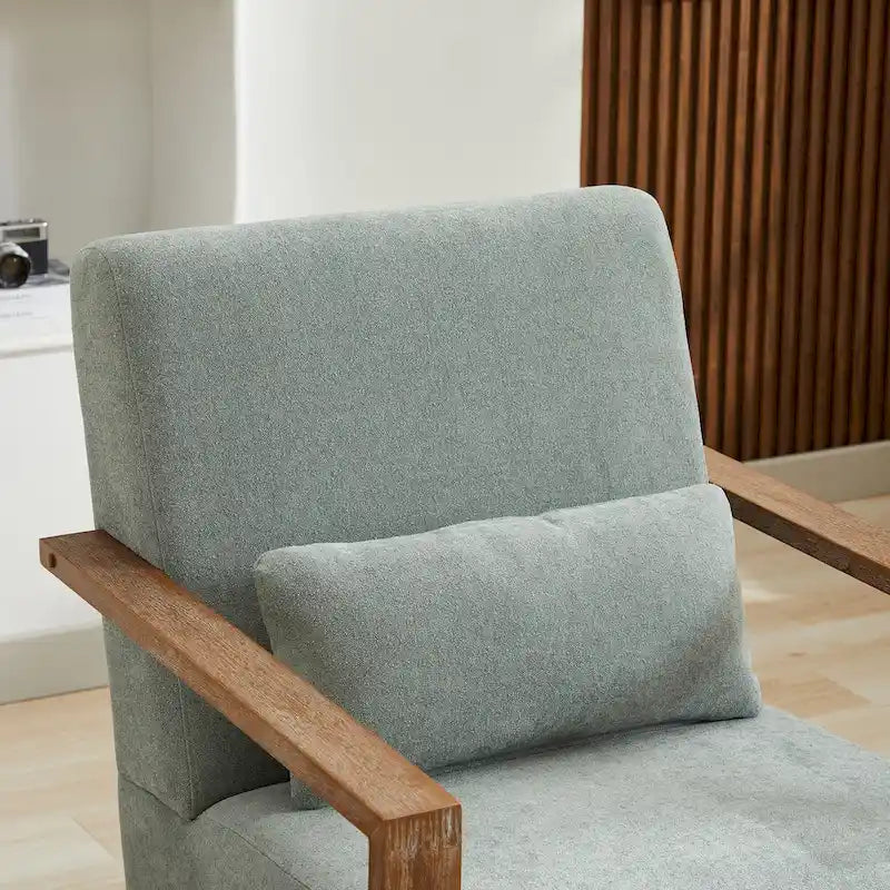 30.31 Sillón giratorio decorativo tapizado de mezcla de lino