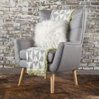 Sillón Orejero Alto Gris de 32,5"