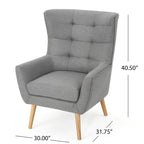 Sillón Orejero Alto Gris de 32,5"