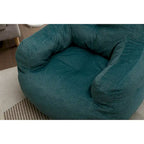 Sillón puff de tela suave de lino y algodón relleno de esponja viscoelástica