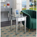 Mesa auxiliar con espejo Gold Coast de 1 cajón