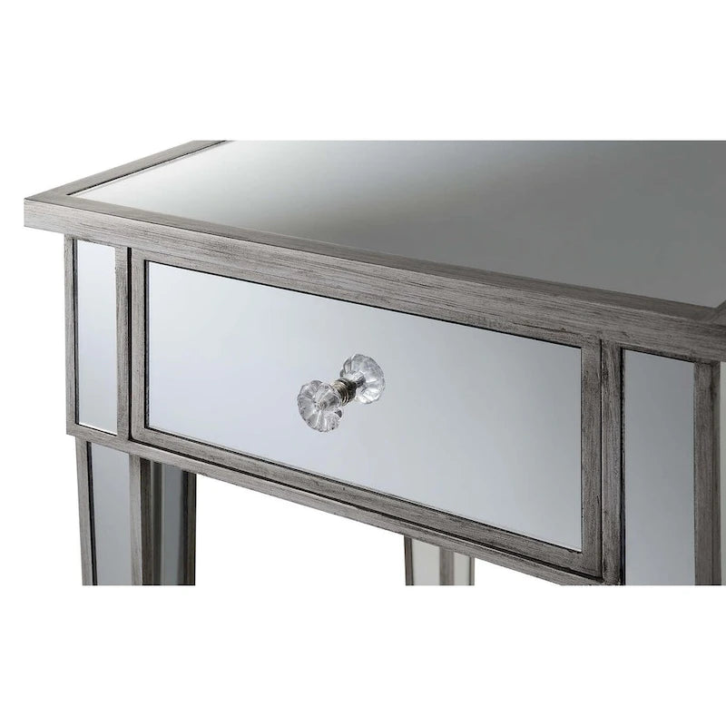 Mesa auxiliar con espejo Gold Coast de 1 cajón