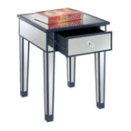 Mesa auxiliar con espejo Gold Coast de 1 cajón