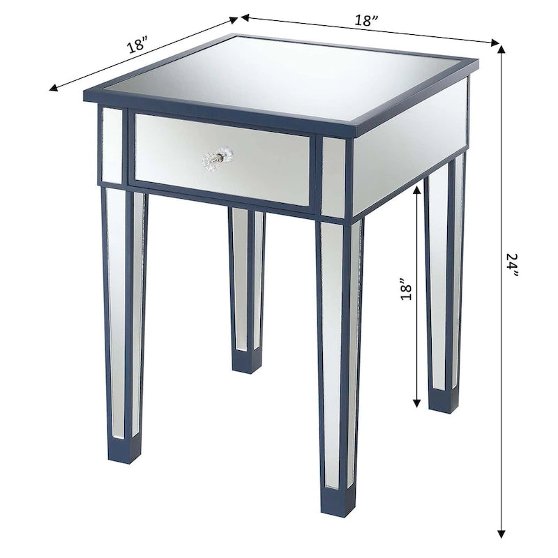 Mesa auxiliar con espejo Gold Coast de 1 cajón