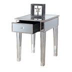 Mesa auxiliar con espejo Gold Coast de 1 cajón