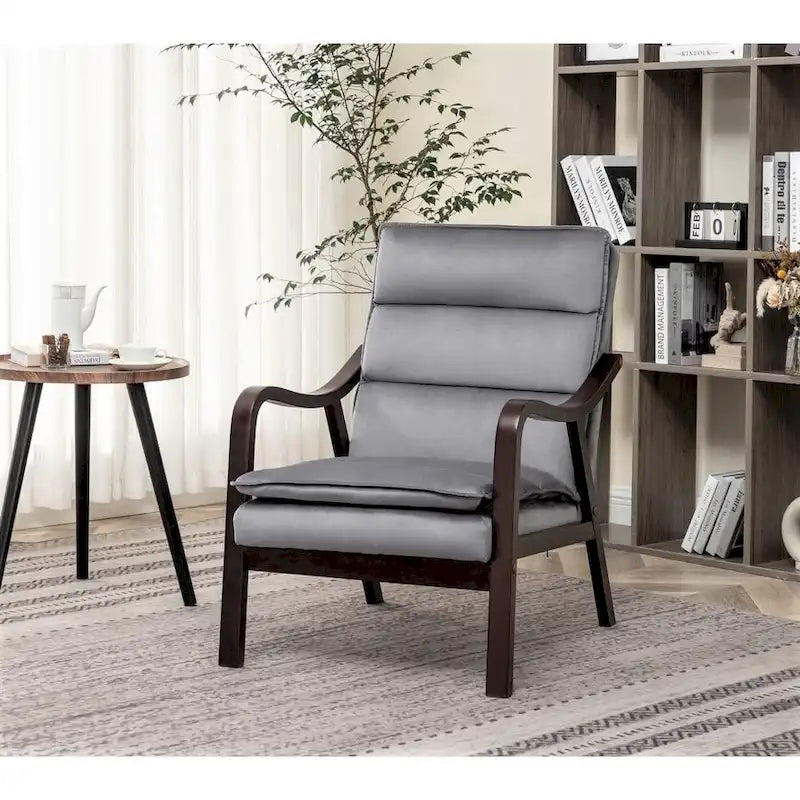 Sillón ancho de terciopelo
