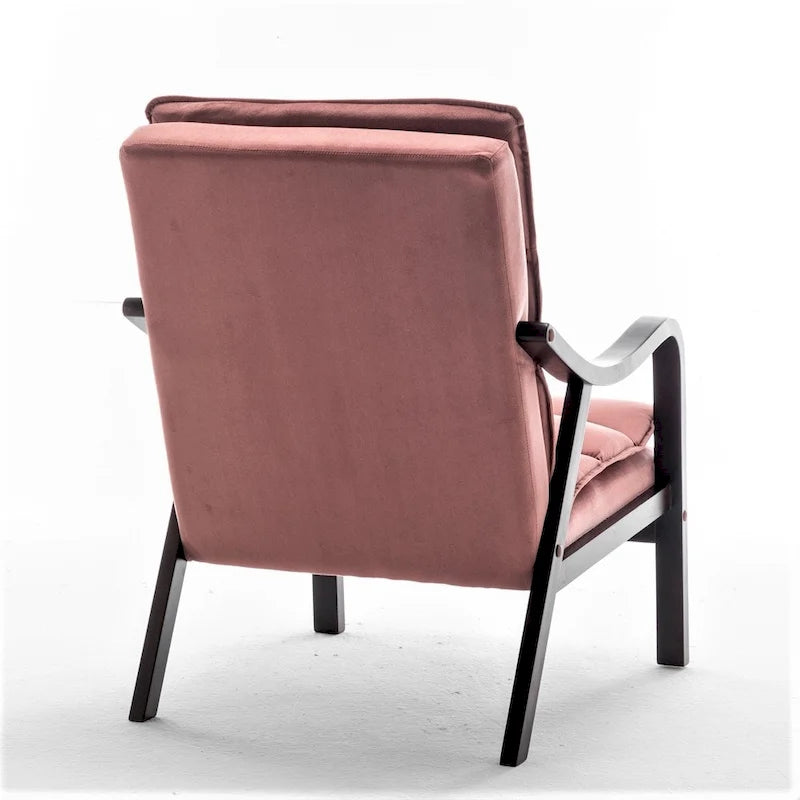 Sillón ancho de terciopelo