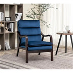 Sillón ancho de terciopelo