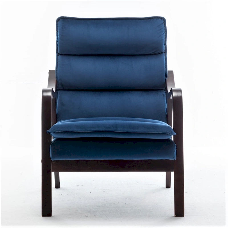 Sillón ancho de terciopelo