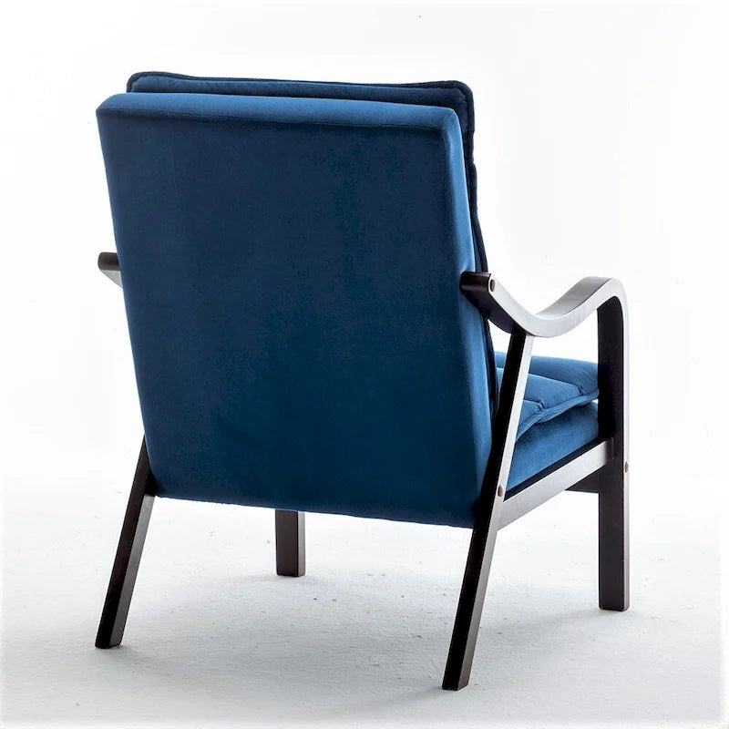Sillón ancho de terciopelo