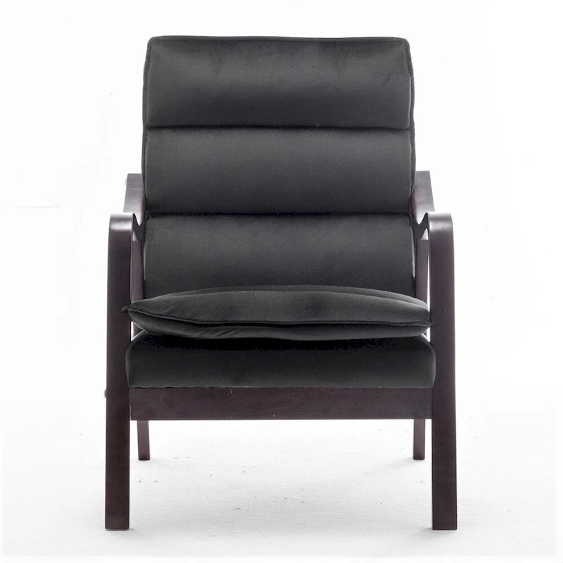 Sillón ancho de terciopelo