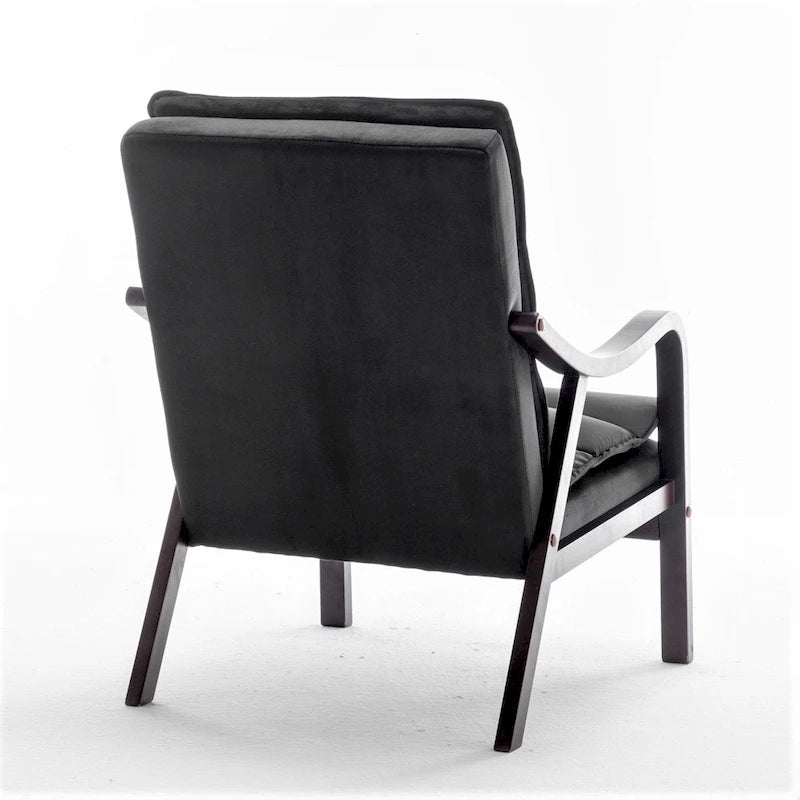 Sillón ancho de terciopelo
