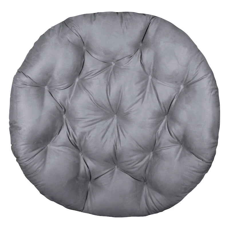 Cojín de repuesto grueso y mullido de microsuede sólido para silla Papasan