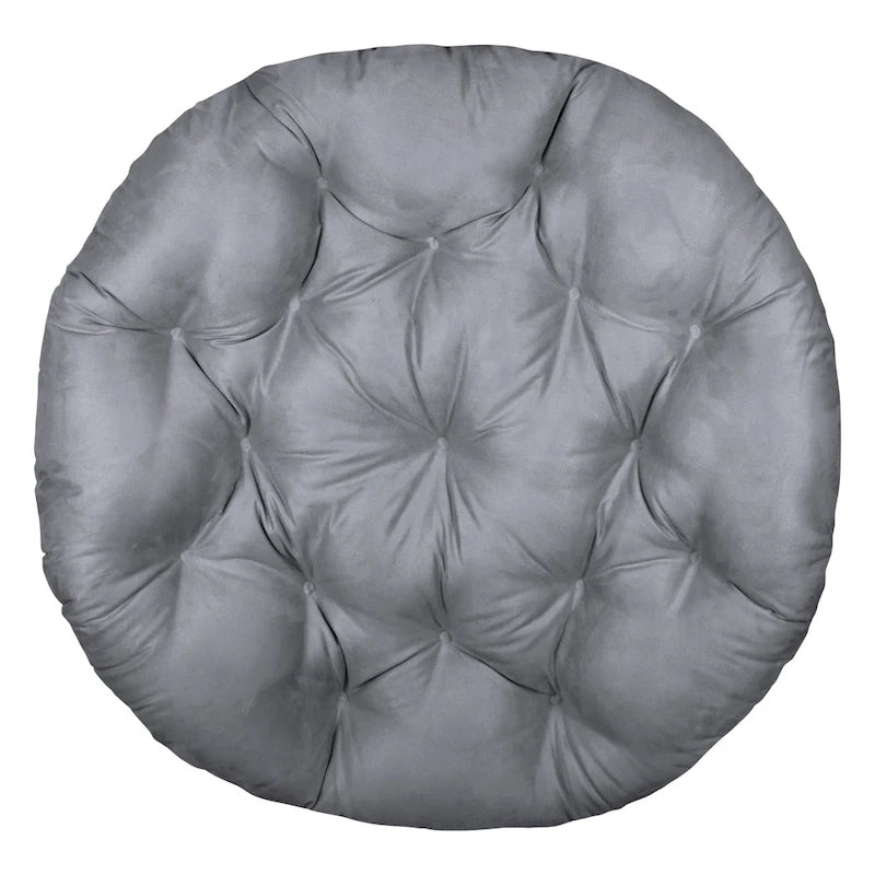 Cojín de repuesto grueso y mullido de microsuede sólido para silla Papasan