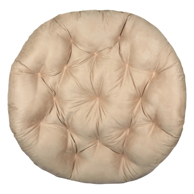 Cojín de repuesto grueso y mullido de microsuede sólido para silla Papasan