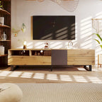 Mueble Moderno para TV de 80" con Doble Espacio de Almacenamiento