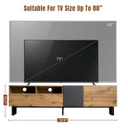Mueble Moderno para TV de 80" con Doble Espacio de Almacenamiento