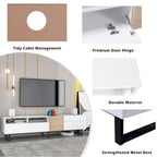 Mueble Moderno para TV de 80" con Doble Espacio de Almacenamiento