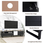 Mueble Moderno para TV de 80" con Doble Espacio de Almacenamiento