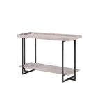 Mesa de sofá metálica de estilo rústico de 1 estante