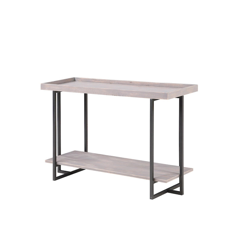 Mesa de sofá metálica de estilo rústico de 1 estante